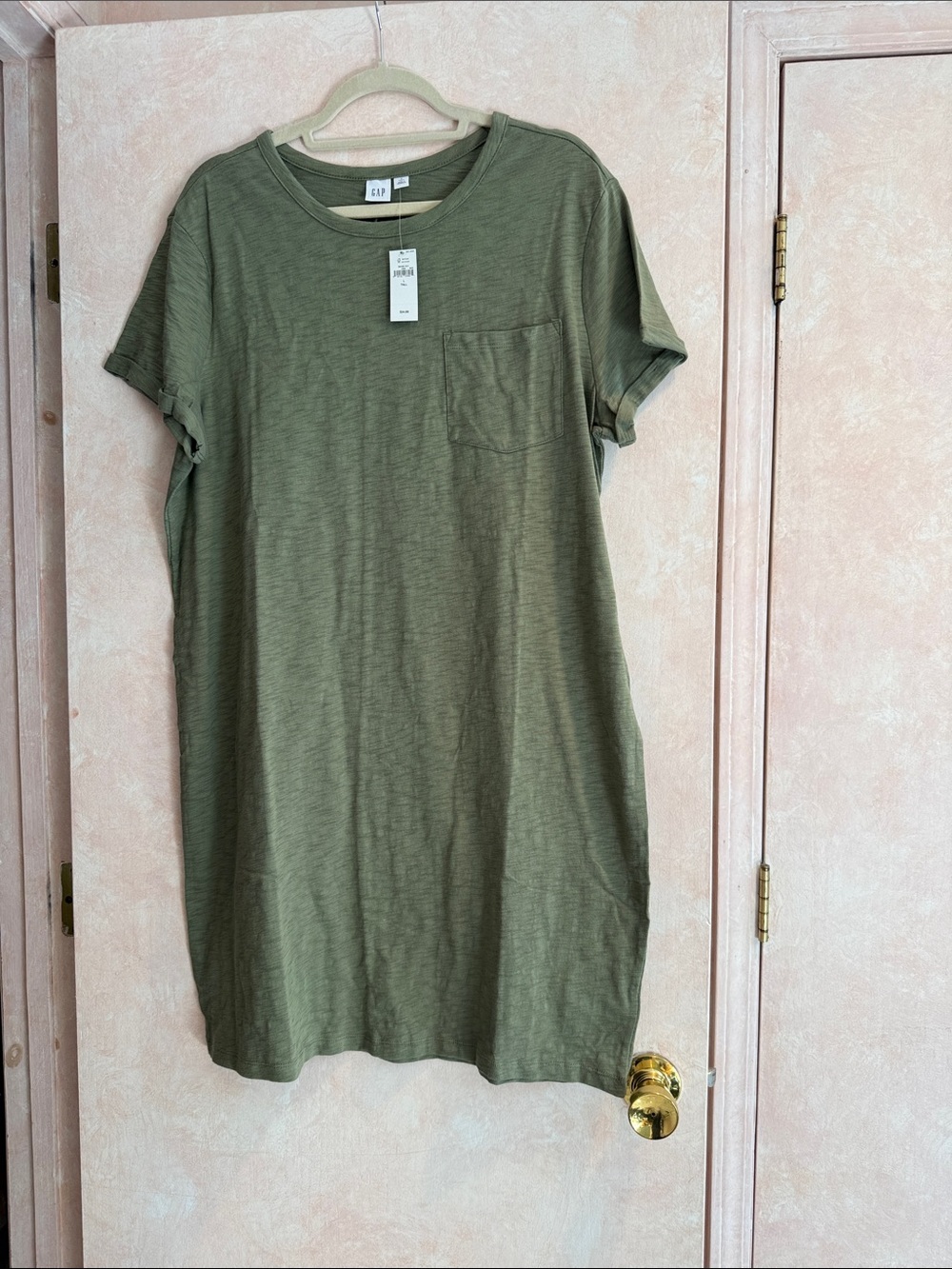 GAP Olive Green Short Sleeve Pocket Dress